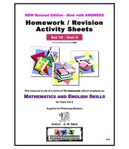 Products: S10: Mathematics & English Activity Sheets – Set 10 / Year 6 – AWS Publications
