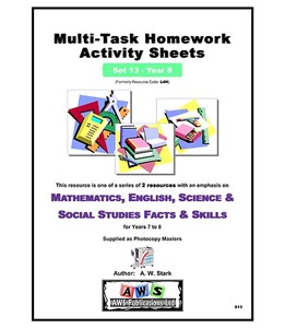S13: Multi-Task Activity Sheets – Set 13 / Year 8 – AWS Publications