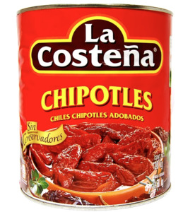Chillis Vegetables: Chipotle in Adobo 2.8kg "La Costena"