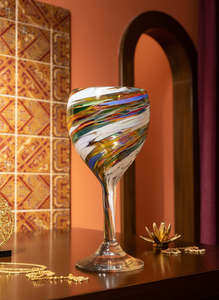 New Arrivals: Handblown Multicolour Wine Glass
