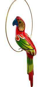 Hand-Painted Parrot Hanging