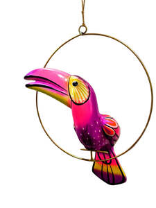 Hand-Painted Toucan Hanging — Made in Mexico