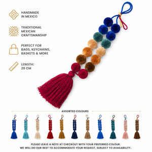 Handcrafted Mexican Pom Pom Tassel Charm – 20cm