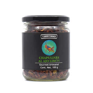 Mexican Snacks: Chapulines al Ajo Limón – Gourmet Grasshoppers (100g)