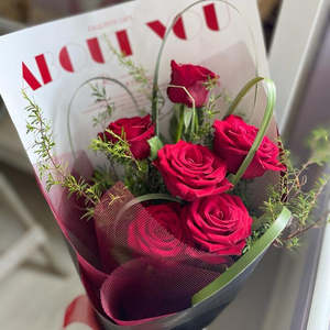 All Flowers: Red Romance Bundle (Flowers, Chocolate, Balloon)