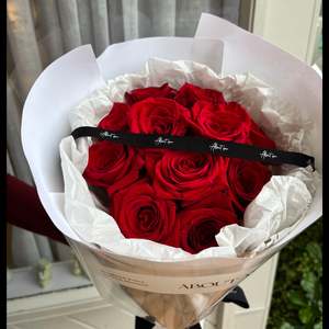 All Flowers: Red Roses  - Luxe White Wrapped - Preorder