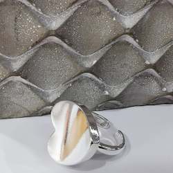 Massive Heart Ring Adjustable - Sterling Silver