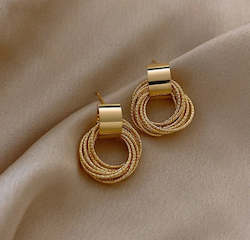 Jewellery: Woven Earrings - Titanium