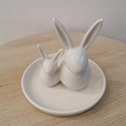 Jewellery: Rabbit Ceramic Jewellery Plate