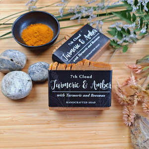 Body: 7th Cloud Soap - Turmeric & Amber Soap | 75% Olive Oil Soap | For Sensitive Skin