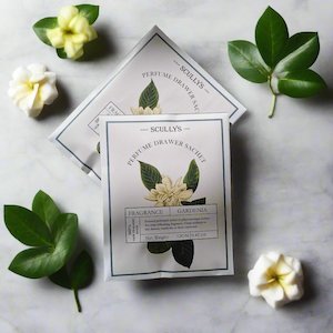 Scullys NZ - White Gardenia Perfume Drawer Twin Sachet
