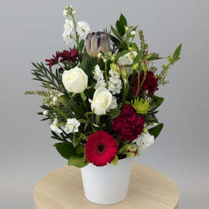 Florist Choice Posie in white Ceramic Pot