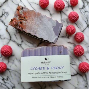 Lychee & Peony handmade soap - fields&Co.