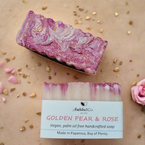 Golden Pear & Rose handmade soap - fields&Co.