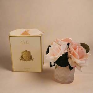 Candles Diffusers Fragrances: COTE NOIRE - HERRINGBONE FLOWER PINK - PINK ROSES - HCF03