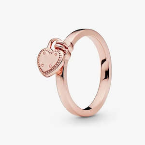 Valentines Day Gift Ideas: Heart Locked - Rose Gold Ring