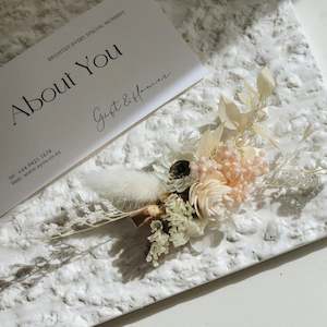 Wrist Corsages: Hair Clip- Dried Flower