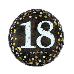 New: Numbered Happy Birthday Foil Balloon on a stick