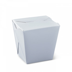 Food Boxes Trays Cardboard: 16oz White Noodle Box (no handle)  250/ctn