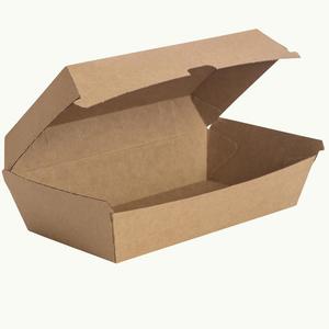 Food Boxes Trays Cardboard: Kraft Snack Box Large 20x10.5x4.5 cm 50/slv 200/ctn