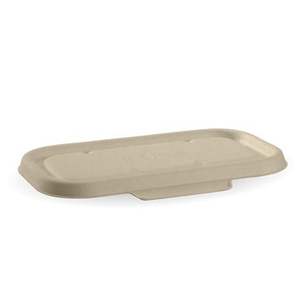 Biodegradable Compostable Containers: Natural sugarcane LID for 750 & 1000ml containers 500/ctn