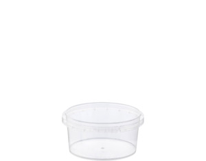 Plastic: Round Tamper Evident Tub 87mm 160ml 50/slv 1000/ctn