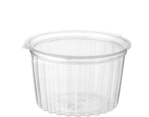 Plastic: Show Bowl 16oz (455ml) Flat Lid Container 25/slv. 250/ctn