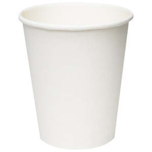 Hot Cups: PE Single Wall 12oz White Coffee Cup 50/slv 1000/ctn