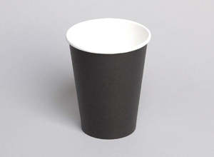PE Single Wall 12oz Black Coffee Cup 50/slv