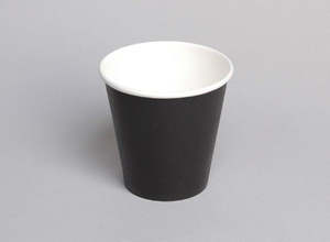 Hot Cups: UniCup 8oz Black PE Single Wall Coffee Cup. 50/slv
