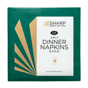 Green 2 Ply Dinner Napkin 125/pkt