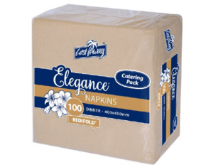 Dinner Napkins: Elegance Redifold Brown Kraft Dinner Serviette 100/pkt 1000/ctn
