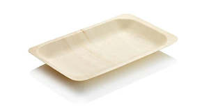 Plates Wood: Wooden Plate 26.5cm x 21.5cm x 3cm 100/pack