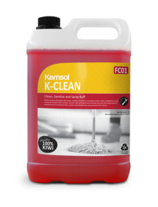 Kemsol: K Clean. Cleaner/Sanitiser/Spray/Buff 5L