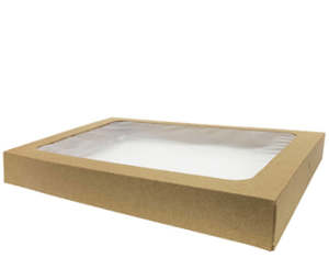 Kraft Window Lid X-SML for catering Box 100/ctn