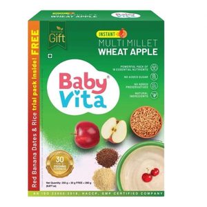 Babyvita Instant Multi millet Wheat Apple Powder + Red Banana Dates 250g +30 g �&hellip;