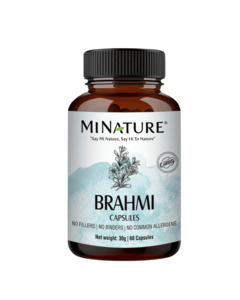 Flow Happiness: 100% Natural Brahmi Capsules 60 Veg Caps | 450mg