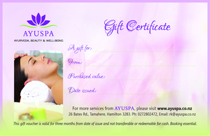 Gift Vouchers: Spoil someone special: Ayuspa Gift Vouchers