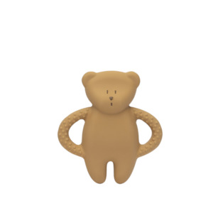 Cappuccino Bear Natural Rubber Teether
