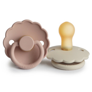 Cream/Blush Daisy Latex Pacifier