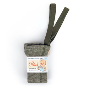 Toddler Clothing: Creamy Olive Footless Retro Tights With Braces