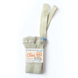Cream Footless Retro Tights With Braces
