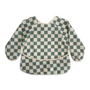 Bibs: Olive Check Long Sleeve Bib