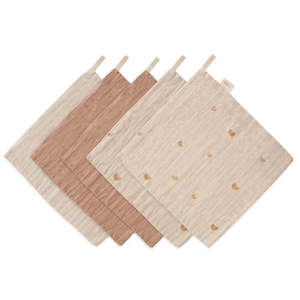 Rainbow Muslin Cotton Washcloth 5-Pack