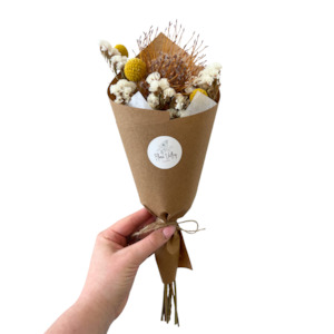 Cream/Yellow/Orange Dried Flower Posie