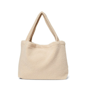 Mama Essentials: Ecru Chunky Teddy Mom-bag