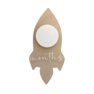 Milestone Plaques: Rocketship Milestone Plaque