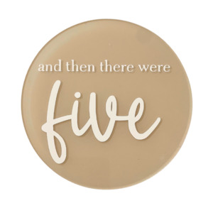 And Then There Were Five Announcement Plaque