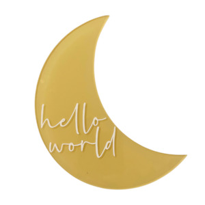 Milestone Plaques: Hello World Moon Announcement Plaque