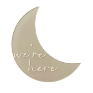 Milestone Plaques: We're Here Moon Announcement Plaque
